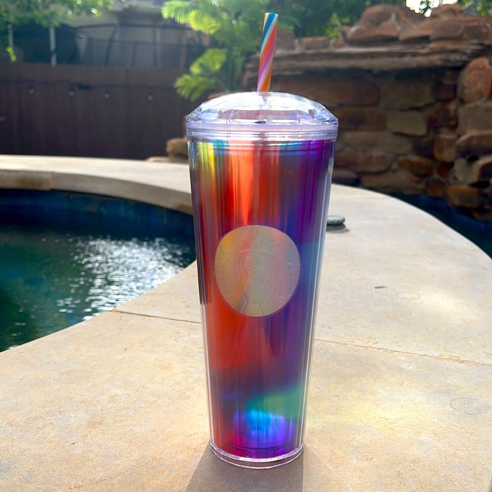 Starbucks large multi color tumbler‎ cup